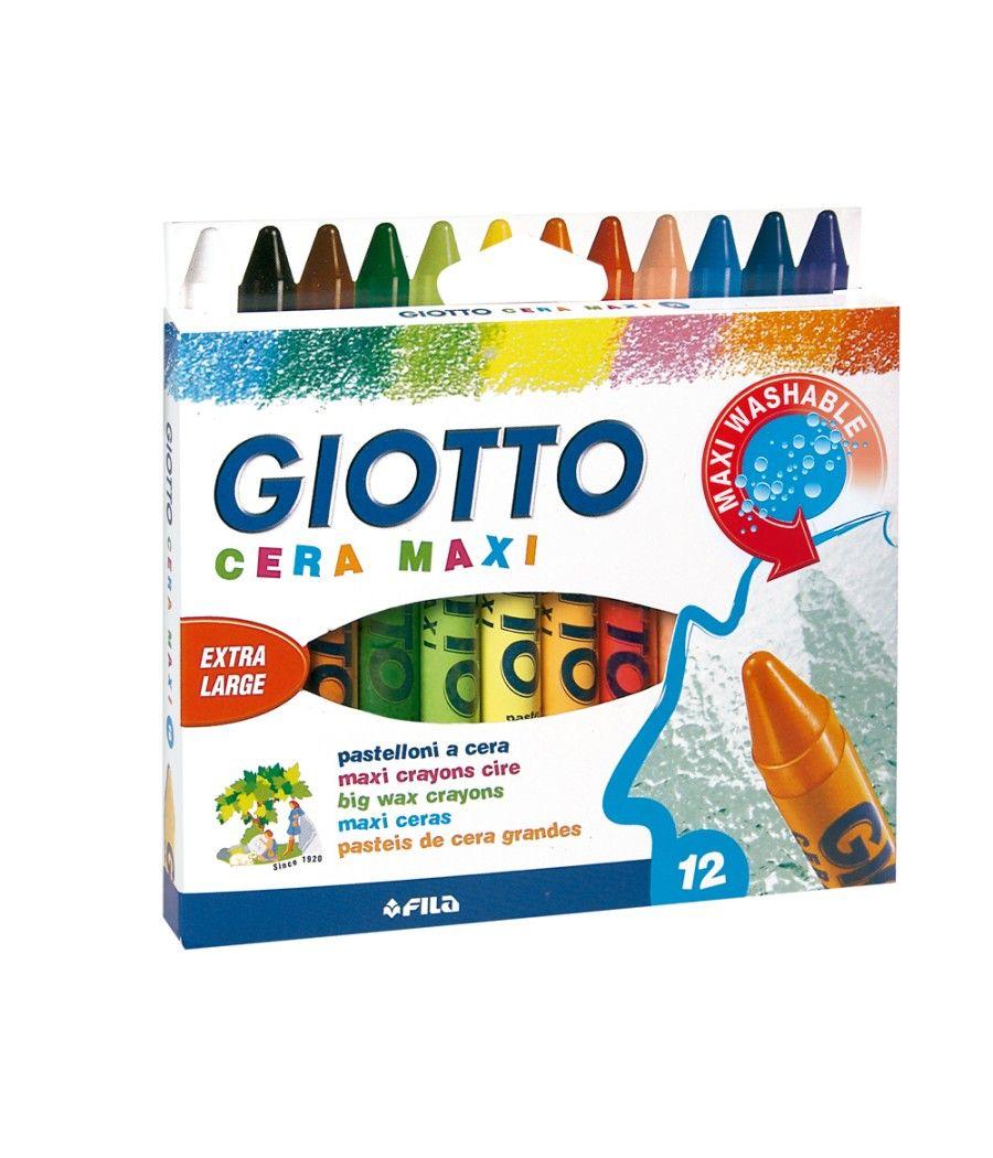 Lápices cera giotto maxi caja de 12 colores - Imagen 1