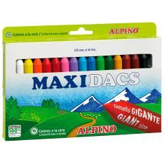 Lápices de cera alpino maxidacs caja de 15 colores surtidos - Imagen 1