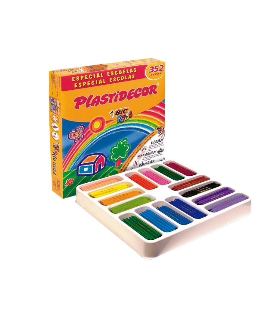 Lápices cera plastidecor caja de 352 colores - Imagen 1