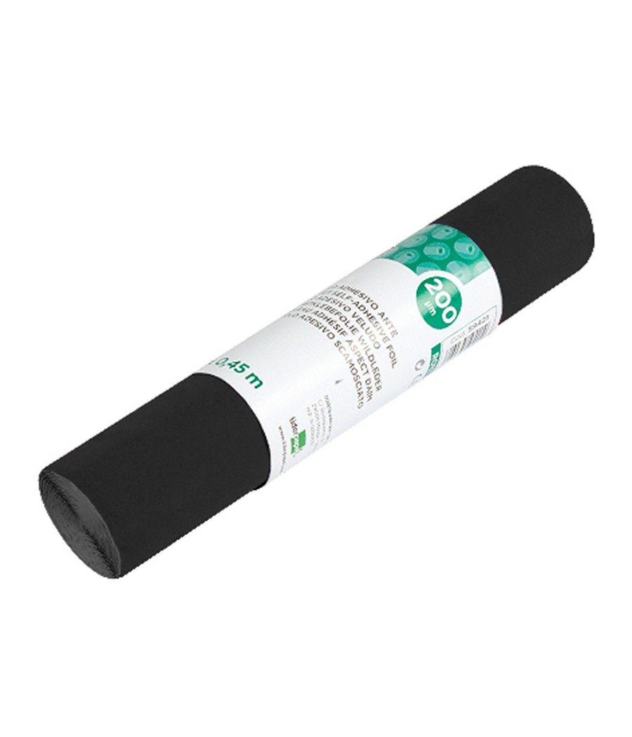 Rollo adhesivo liderpapel especial ante negro rollo de 0,45 x 10 mt - Imagen 1