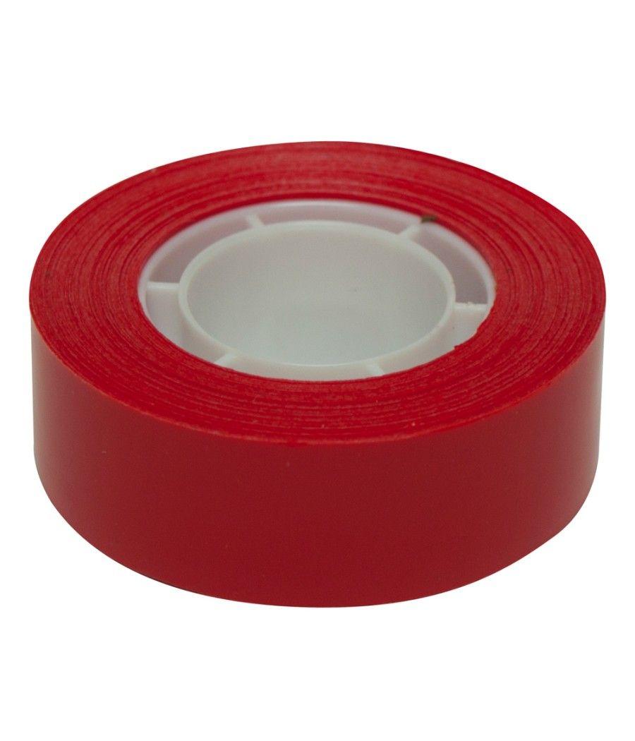 Cinta adhesiva apli 33 mt x 19 mm color rojo - Imagen 1