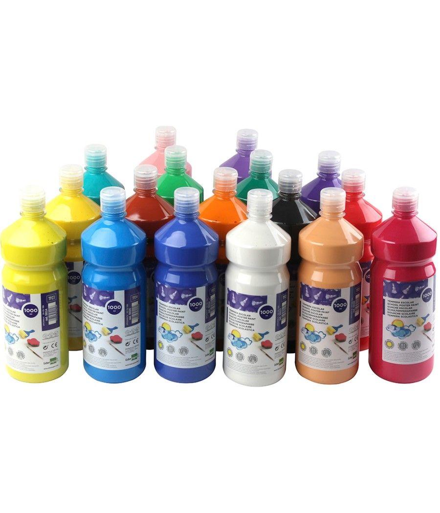 Tempera líquida liderpapel escolar 1000 ml amarillo limon - Imagen 1