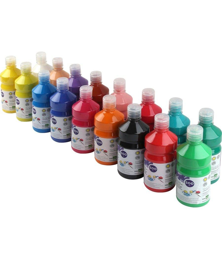 Tempera líquida liderpapel escolar 500 ml rosa - Imagen 1