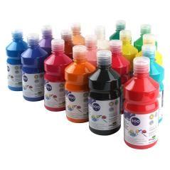 Tempera líquida liderpapel escolar 500 ml amarillo limon - Imagen 1