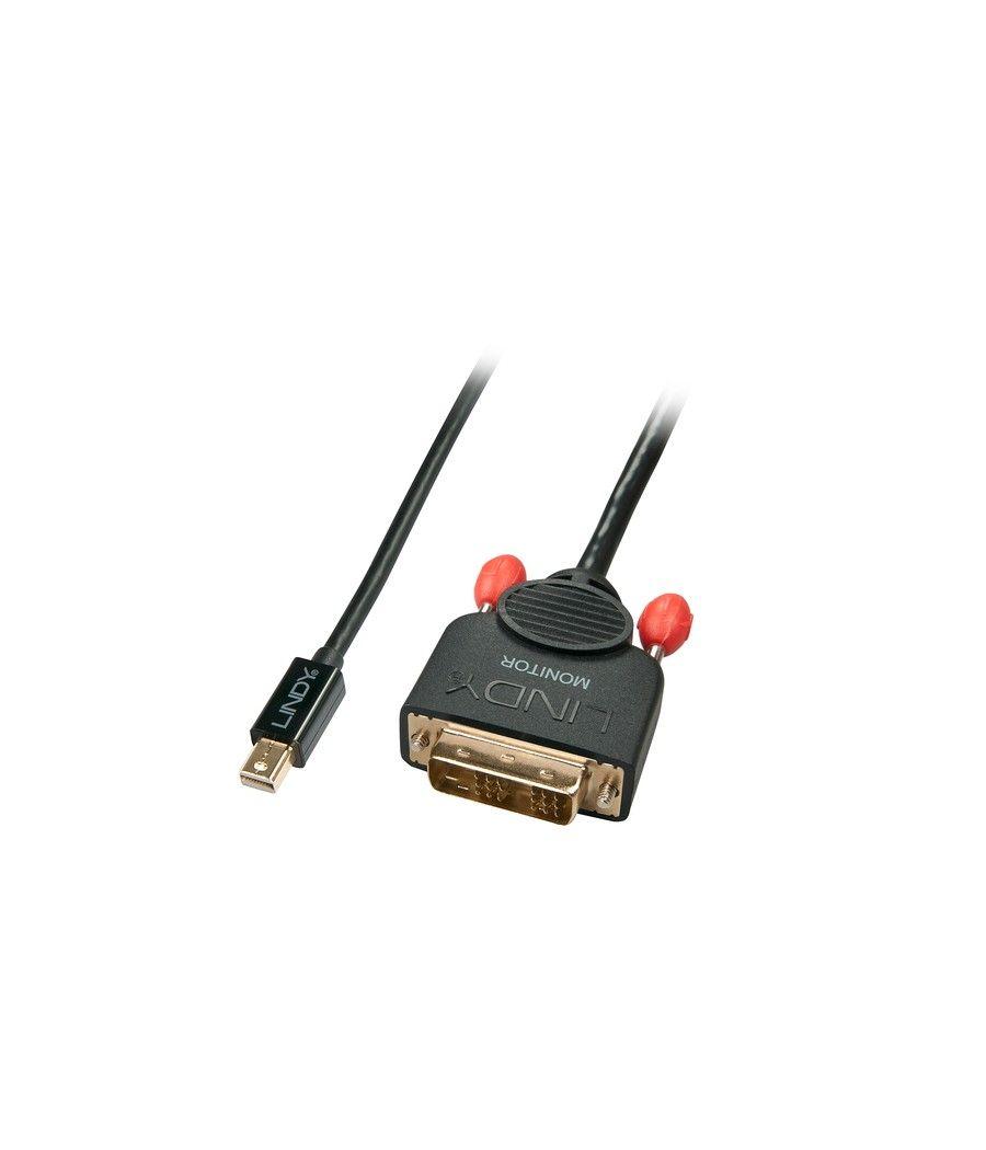 Lindy 41952 adaptador de cable de vídeo 2 m Mini DisplayPort DVI-D Negro - Imagen 1