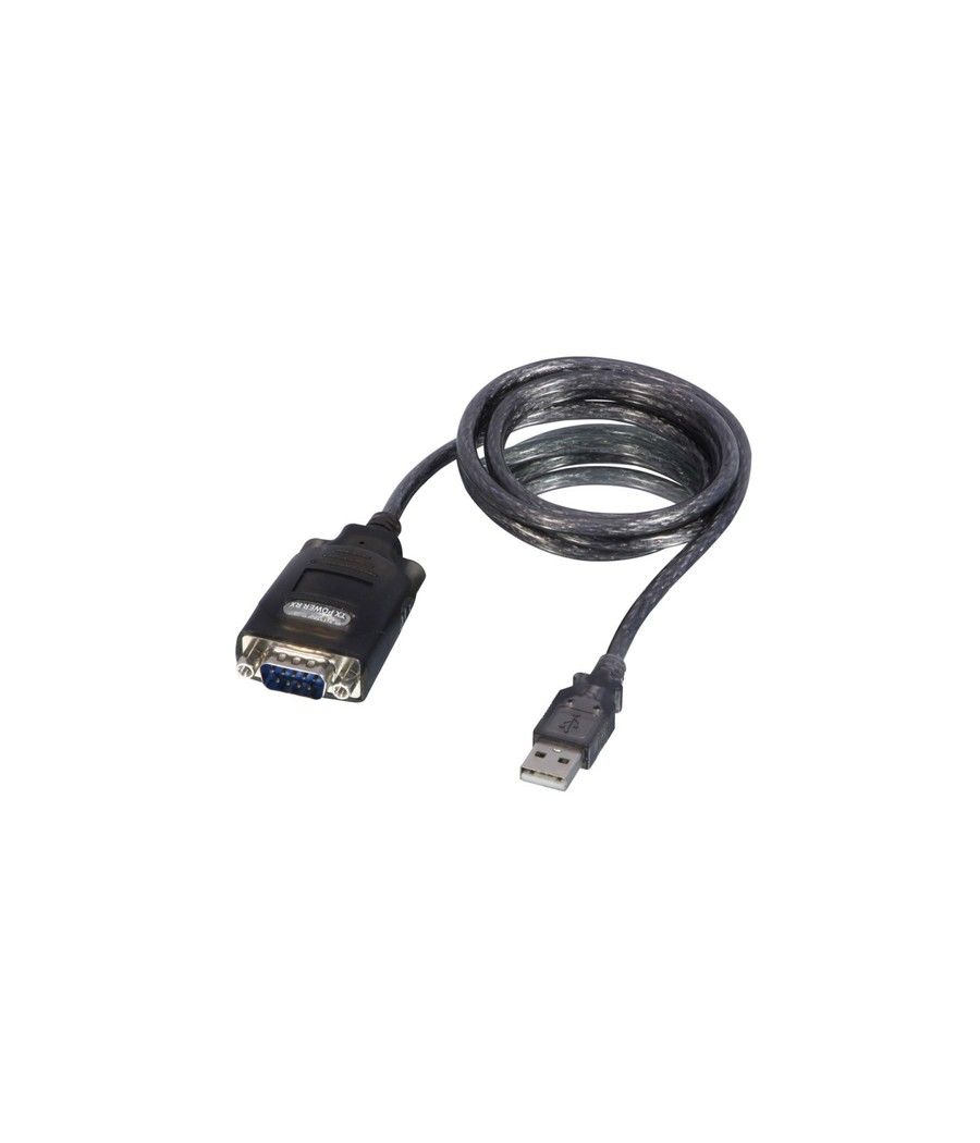 Lindy 42686 cable de serie Negro 1,1 m USB tipo A DB-9 - Imagen 1