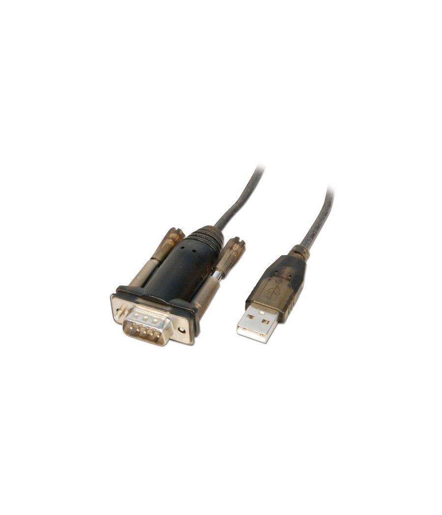 Lindy 42855 cable de serie Gris, Transparente 1,5 m USB tipo A DB-9 - Imagen 1