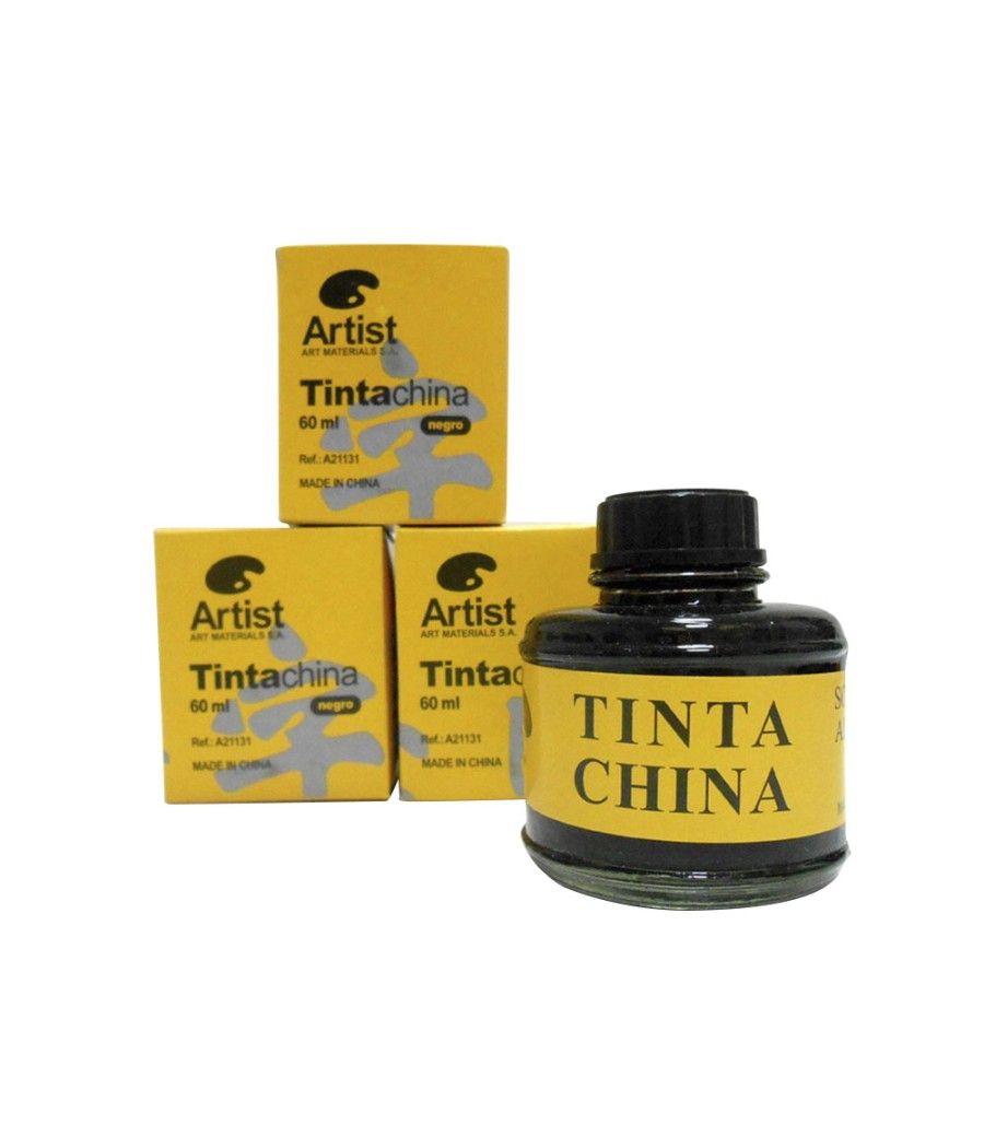 Tinta china artist negra frasco de 60 ml - Imagen 1