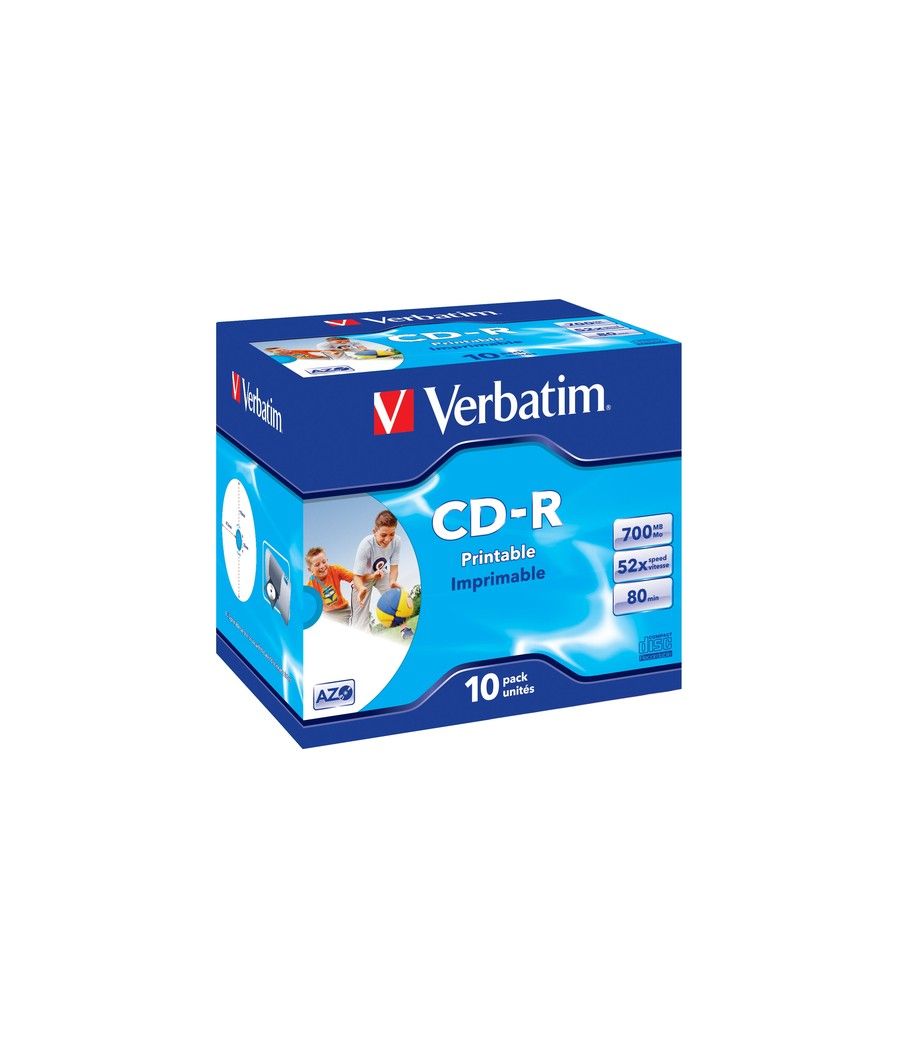 Verbatim CD-R AZO Wide Inkjet Printable 700 MB 10 pieza(s) - Imagen 1