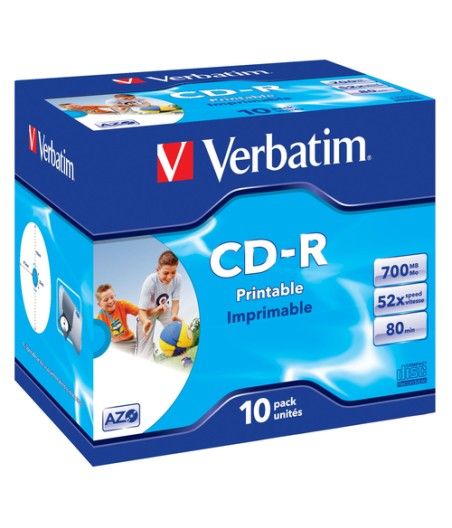 Verbatim CD-R AZO Wide Inkjet Printable 700 MB 10 pieza(s) - Imagen 1