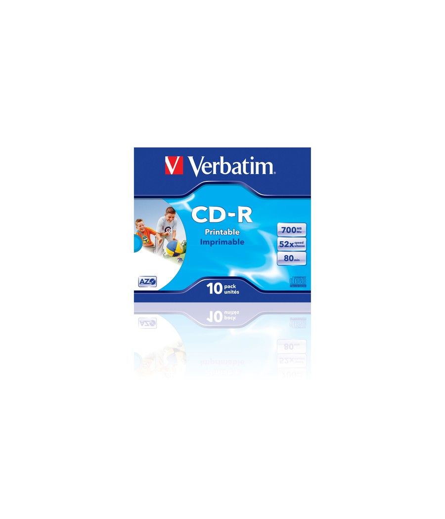 Verbatim CD-R AZO Wide Inkjet Printable 700 MB 10 pieza(s) - Imagen 2