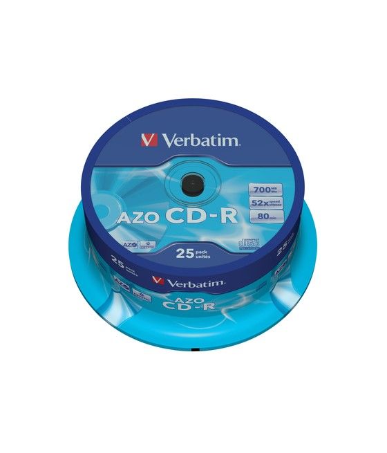 Verbatim CD-R AZO Crystal 700 MB 25 pieza(s) - Imagen 1