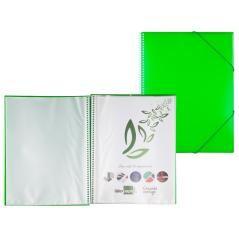 Carpeta liderpapel escaparate con espiral 60 fundas polipropileno din a4 verde - Imagen 1