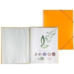 Carpeta liderpapel escaparate con espiral 10 fundas polipropileno din a4 naranja - Imagen 1