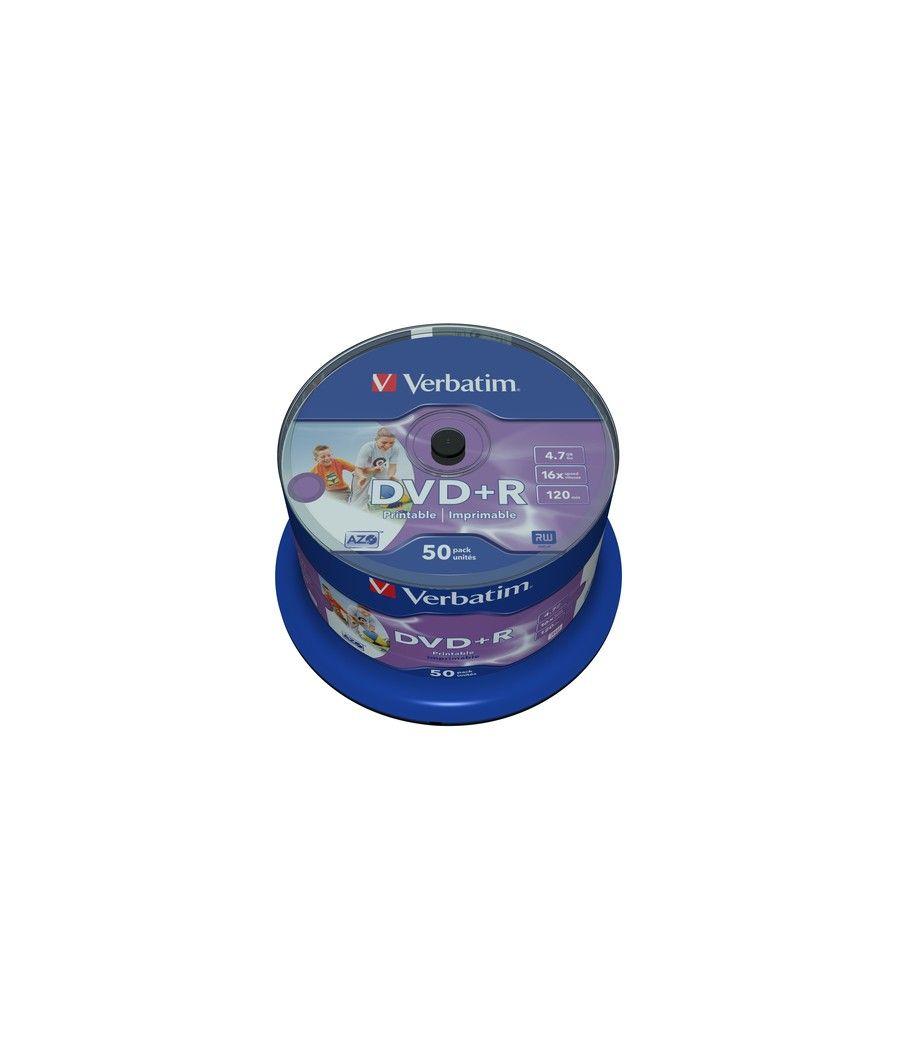 Verbatim DVD+R Wide Inkjet Printable No ID Brand 4,7 GB 50 pieza(s) - Imagen 4
