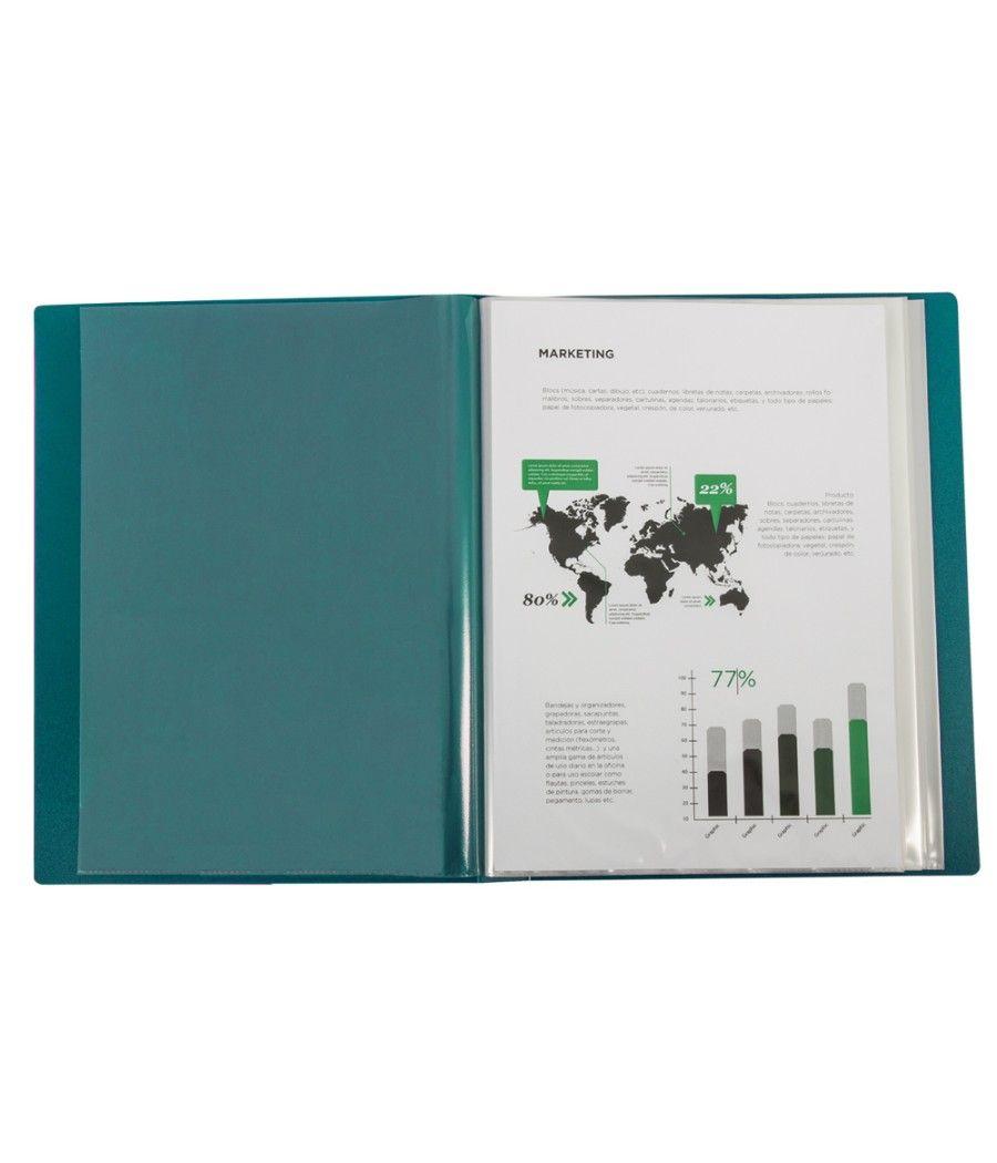 Carpeta liderpapel personaliza 31763 80 fundas polipropileno din a4 verde lomo personalizable - Imagen 1