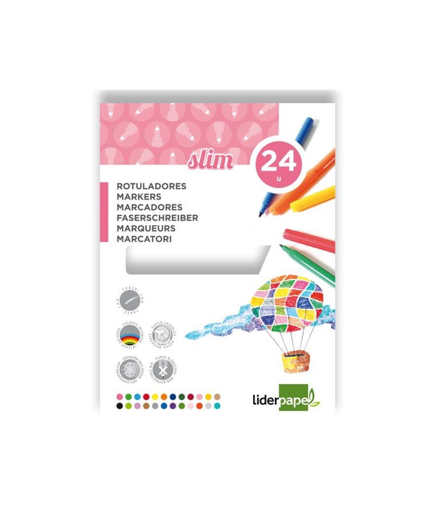 Rotulador liderpapel caja 24 colores - Imagen 1