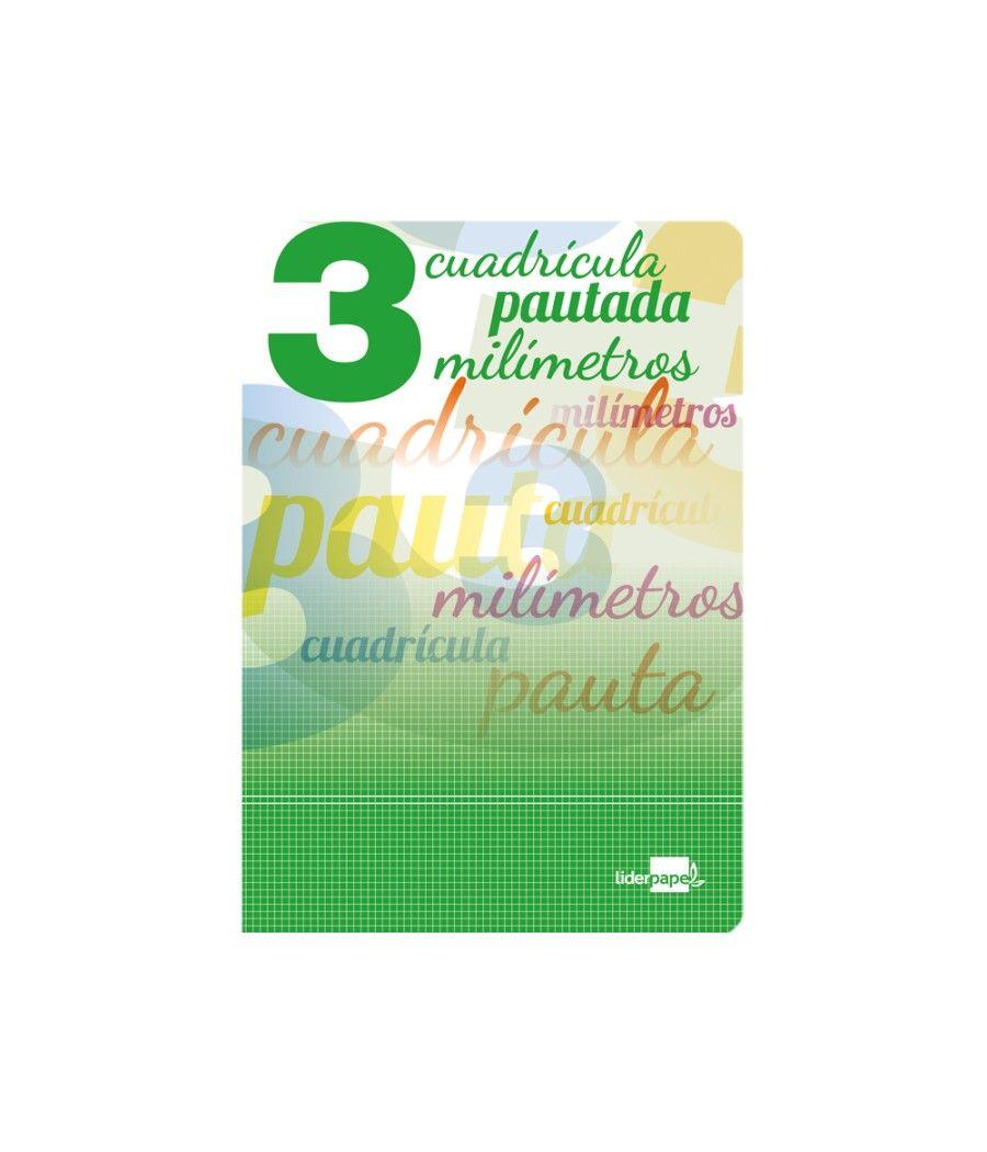 Libreta liderpapel pautaguia tapa cartóncillo 32 hojas din a5 70 g cuadriculado pautado 3 mm con margen - Imagen 1