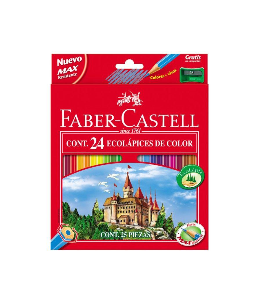 Lápices de colores faber-castell c/ 24 colores hexagonal madera reforestada - Imagen 1