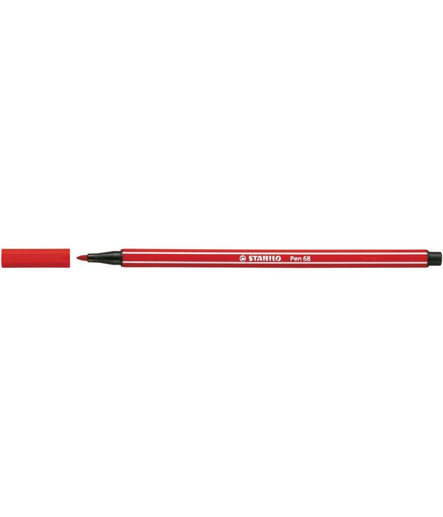 Rotulador stabilo acuarelable pen 68 rojo carmín 1 mm - Imagen 1