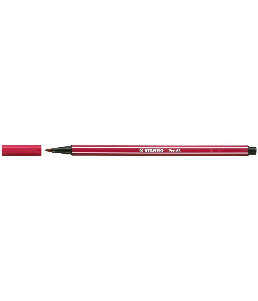 Rotulador stabilo acuarelable pen 68 rojo oscuro 1 mm - Imagen 1