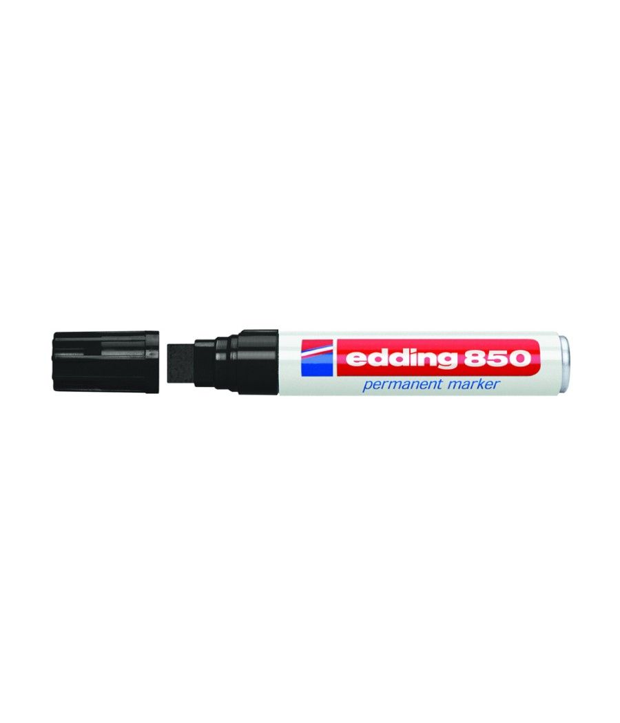 Rotulador edding marcador permanente 850 negro punta biselada 5-15 mm recargable - Imagen 1
