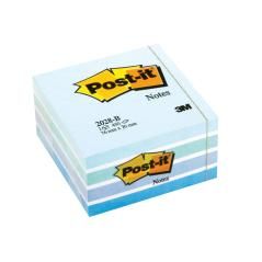 Bloc de notas adhesivas quita y pon post-it 76x76 mm cubo color azul pastel 450 hojas - Imagen 1