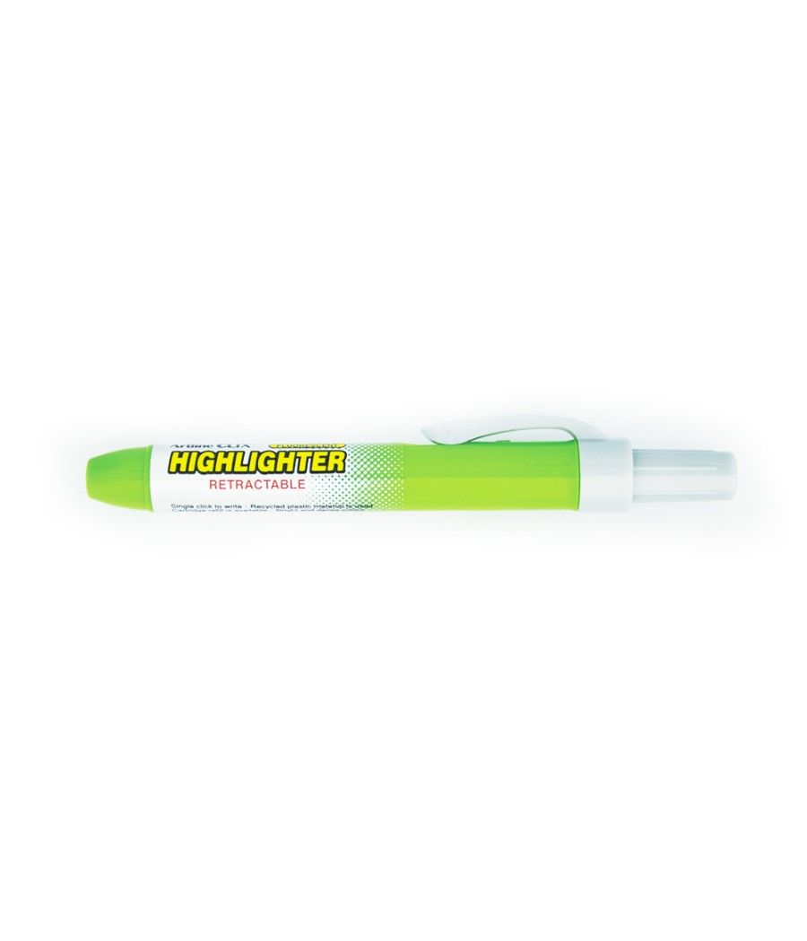 Rotulador artline clix fluorescente ek-63 verde punta biselada 4.00 mm - Imagen 1