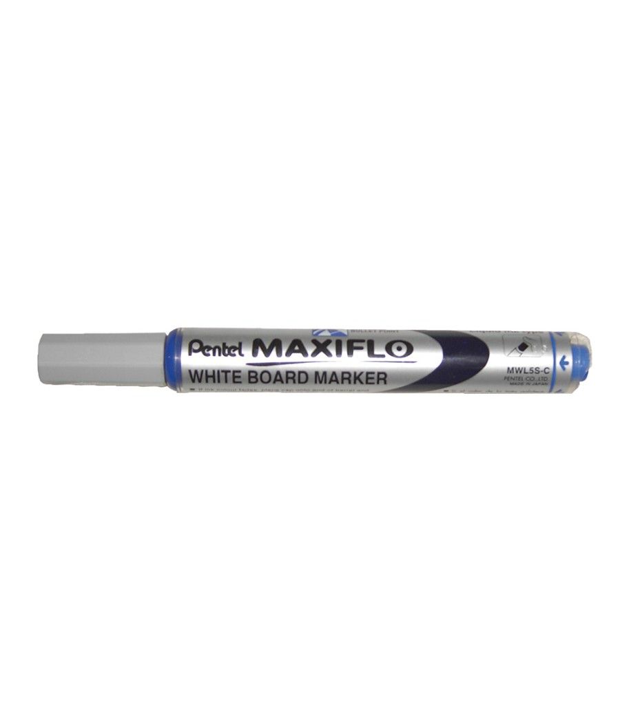 Rotulador maxiflo pentel para pizarra blanca color azul - Imagen 1