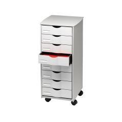 Mueble auxiliar fast-paperflow para oficina 8 cajones en color gris 5x825x382 71,5x31,6x34,3 cm - Imagen 1