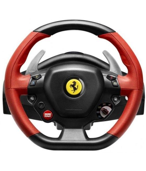 Thrustmaster Ferrari 458 Spider Negro, Rojo Volante + Pedales Xbox One - Imagen 4