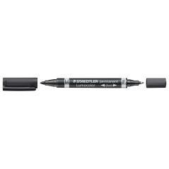 Rotulador staedtler lumocolor permanente dúo 348 negro punta f 0,6 mm punta m 1,5 mm - Imagen 1