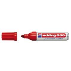 Rotulador edding punta fibra permanente 550 rojo n.2 -punta redonda recargable - Imagen 1