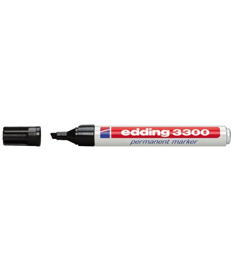 Rotulador edding marcador 3300 n.1 negro - punta biselada recargable - Imagen 1
