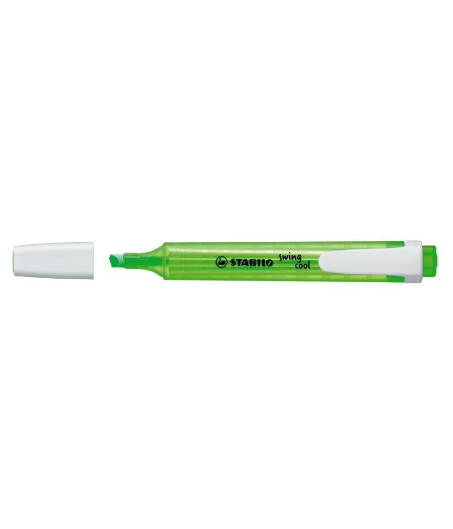 Rotulador stabilo marcador fluorescente swing cool verde - Imagen 1
