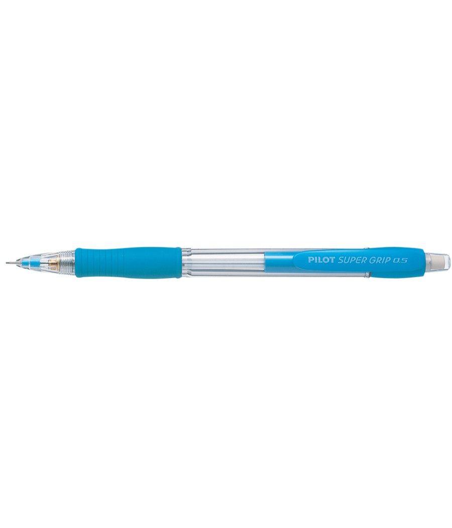 Portaminas pilot super grip celeste 0,5 mm sujecion de caucho - Imagen 1