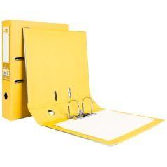 Archivador de palanca liderpapel folio documenta forrado pvc con rado lomo 75mm amarillo compresor metélico - Imagen 1