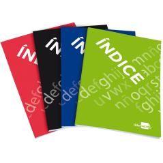 Indice liderpapel tapa cartóncillo cuarto 24 hojas 70g/m2 colores surtidos - Imagen 1