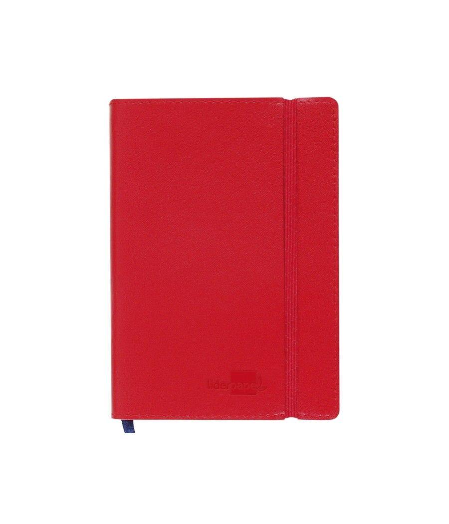 Libreta indice liderpapel similpiel a7 120 hojas 70g/m2 color rojo - Imagen 1