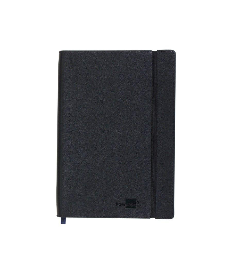 Libreta indice liderpapel similpiel a5 120 hojas 70g/m2 color negro - Imagen 1