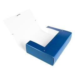 Carpeta proyectos liderpapel folio lomo 90mm cartón gofrado azul - Imagen 1