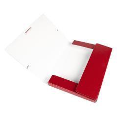 Carpeta proyectos liderpapel folio lomo 30mm cartón gofrado roja - Imagen 1