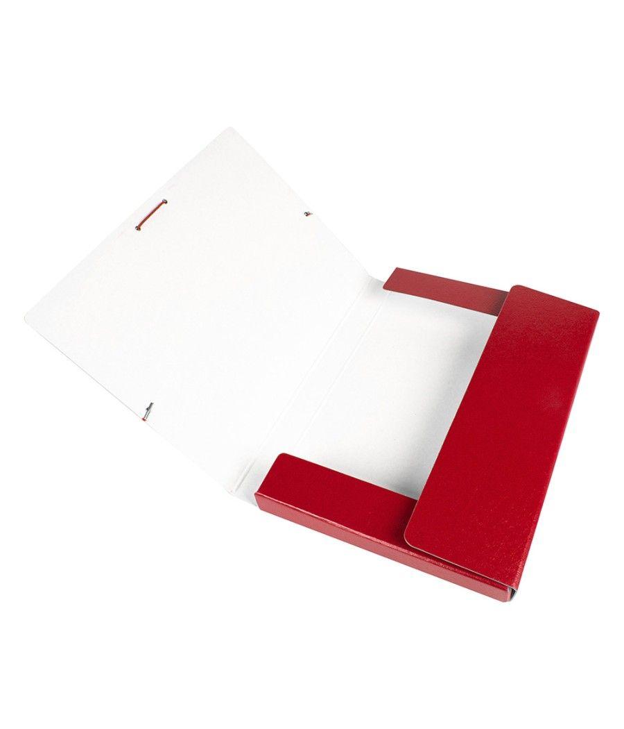 Carpeta proyectos liderpapel folio lomo 30mm cartón gofrado roja - Imagen 1