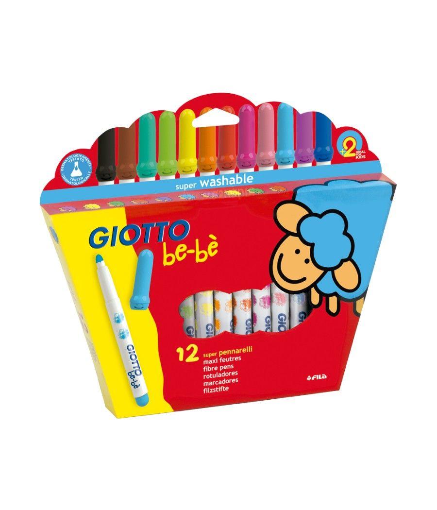 Rotulador giotto super bebe caja de 12 colores surtidos - Imagen 1