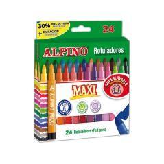 Rotulador alpino maxi caja de 24 colores surtidos - Imagen 1