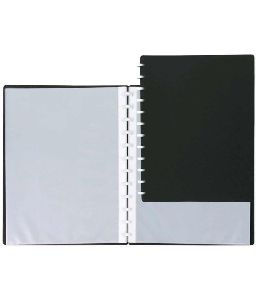 Carpeta liderpapel din a4 con 20 fundas intercambiables color negro - Imagen 1