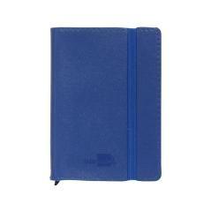 Libreta liderpapel simil piel a5 120 hojas 70g/m2 cuadro 4mm sin margen azul - Imagen 1