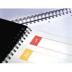 Cuaderno espiral liderpapel a5 micro executive tapa plástico 100h 80 gr cuadro 5mm 5 se paradores con gomilla azul - Imagen 1