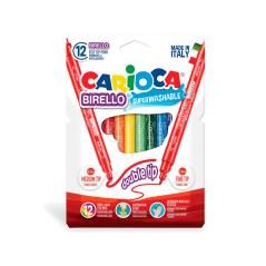 Rotulador carioca birello bipunta caja de 12 colores - Imagen 1
