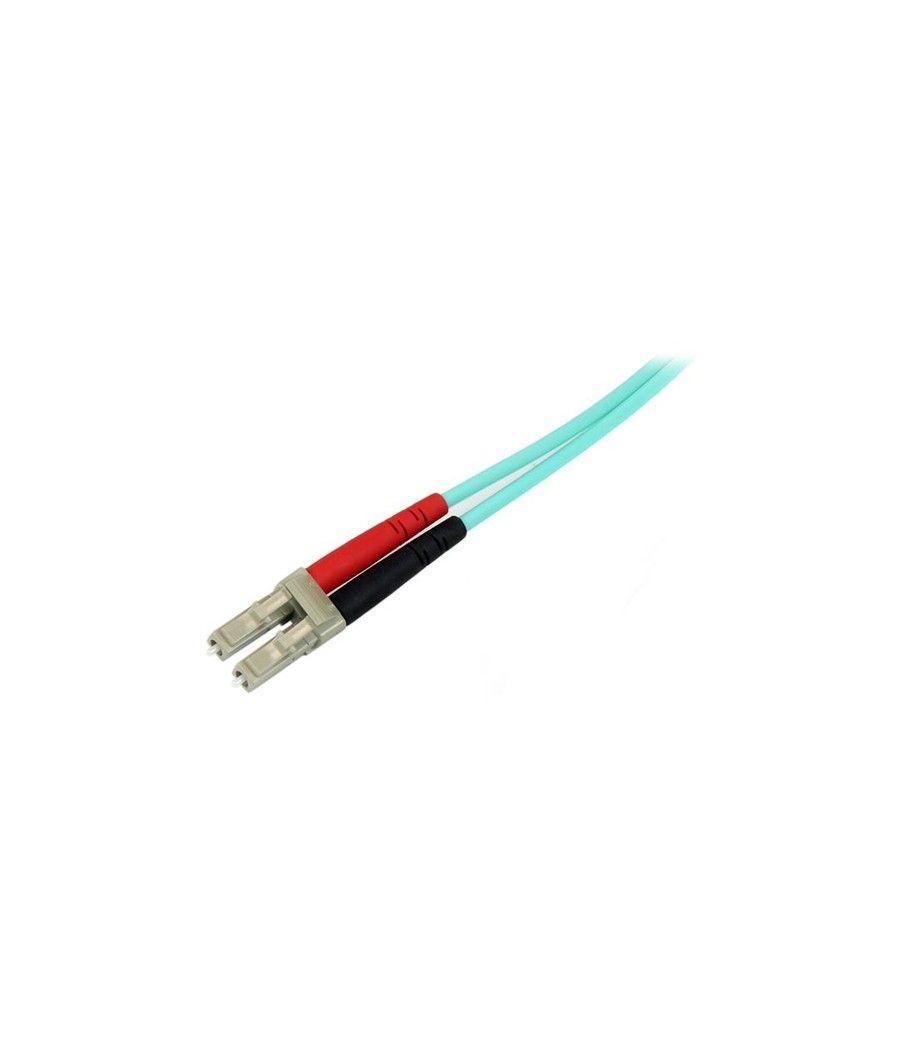 StarTech.com Cable de 5m de Fibra Óptica Dúplex Multimodo OM4 de 100Gb 50/125 LSZH LC a LC - Aguamarina - Imagen 2